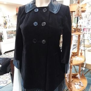 LOFT Womens Black Pea Coat Size XXS
